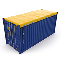 Åpne container-tarps